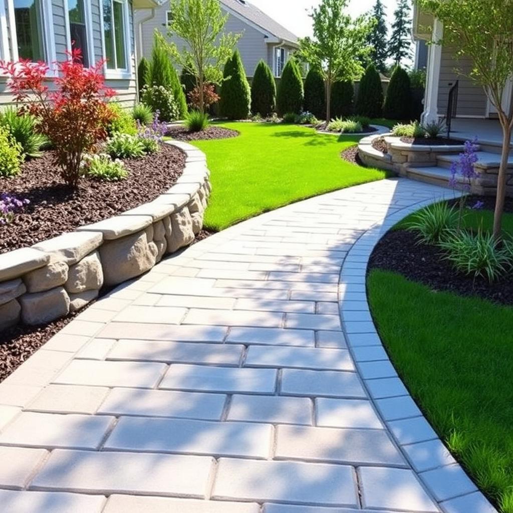 Paver Walkway & Beds