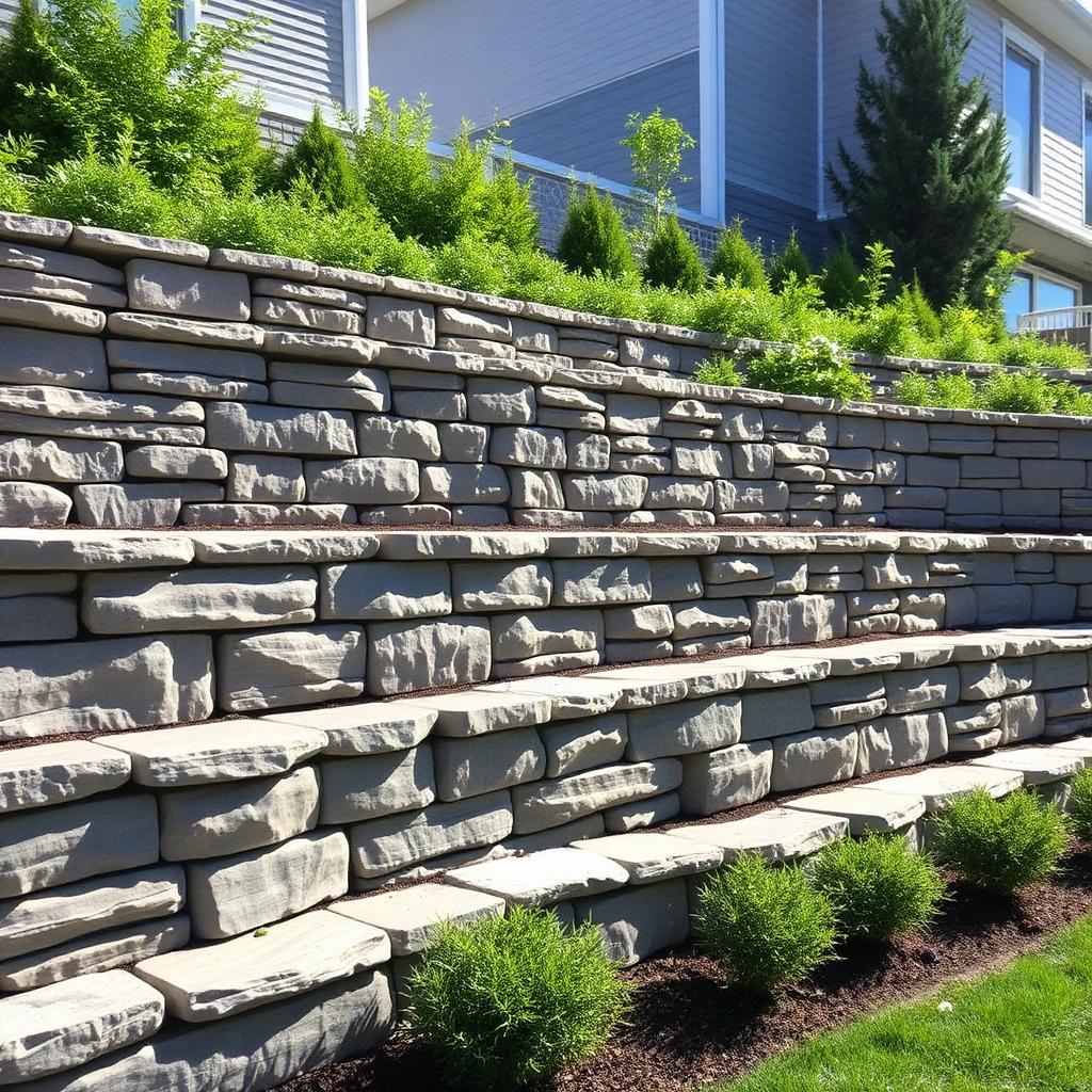 Tiered Retaining Wall